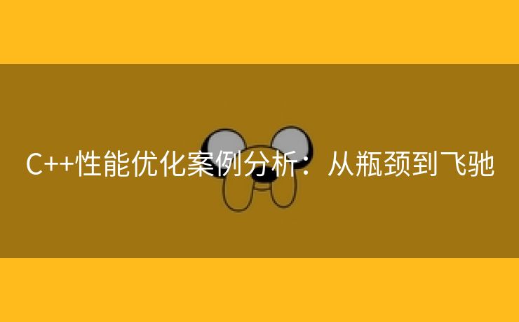 C++性能优化案例分析：从瓶颈到飞驰