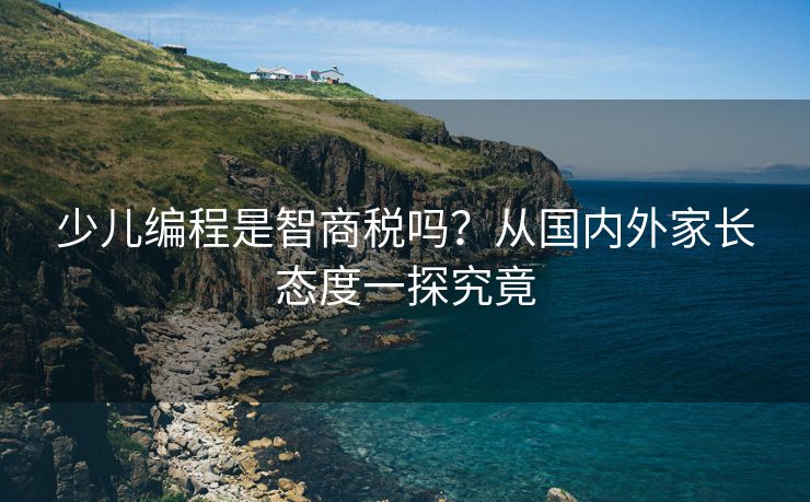 少儿编程是智商税吗？从国内外家长态度一探究竟