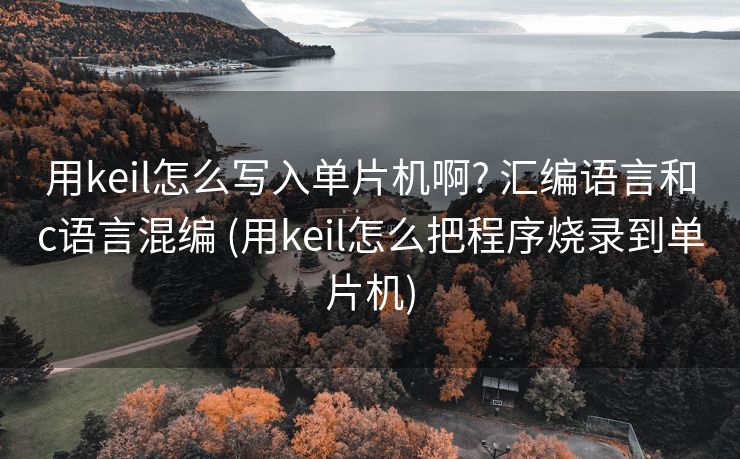 用keil怎么写入单片机啊? 汇编语言和c语言混编 (用keil怎么把程序烧录到单片机)