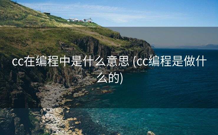 cc在编程中是什么意思 (cc编程是做什么的)