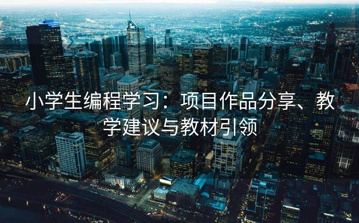 小学生编程学习：项目作品分享、教学建议与教材引领
