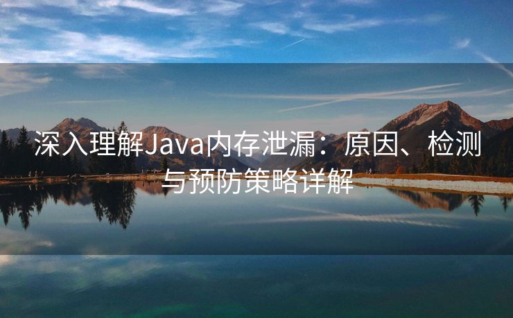 深入理解Java内存泄漏：原因、检测与预防策略详解