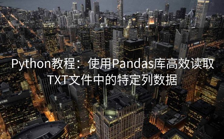 Python教程：使用Pandas库高效读取TXT文件中的特定列数据