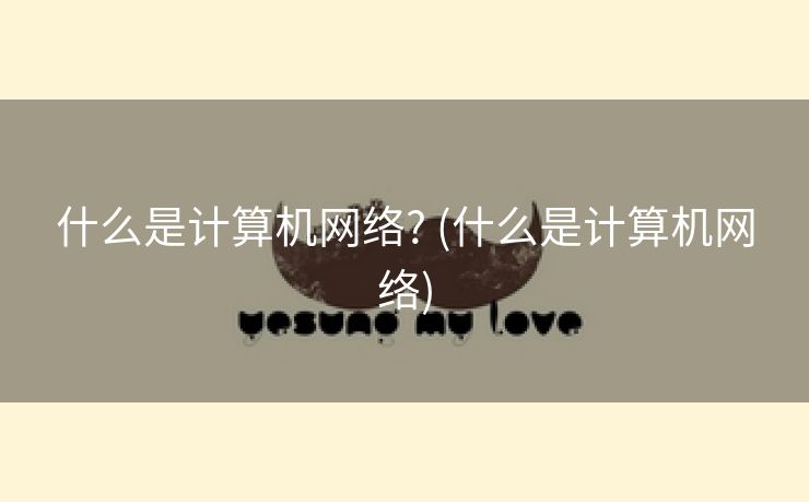 什么是计算机网络? (什么是计算机网络)