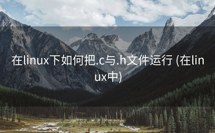在linux下如何把.c与.h文件运行 (在linux中)