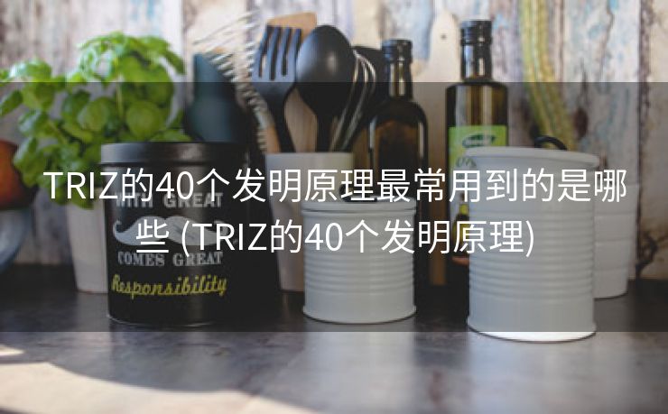 TRIZ的40个发明原理最常用到的是哪些 (TRIZ的40个发明原理)
