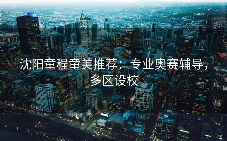 沈阳童程童美推荐：专业奥赛辅导，多区设校