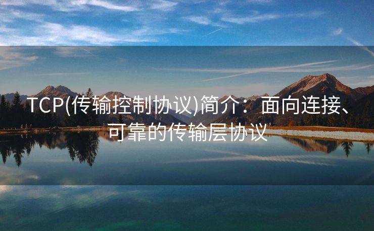 TCP(传输控制协议)简介：面向连接、可靠的传输层协议