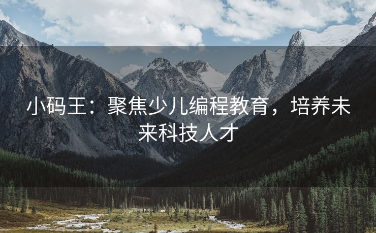 小码王：聚焦少儿编程教育，培养未来科技人才