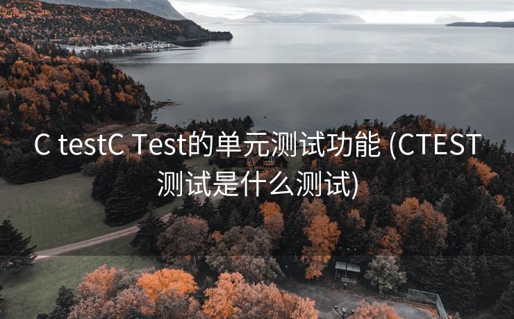 C testC Test的单元测试功能 (CTEST测试是什么测试)