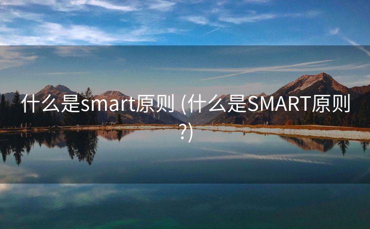 什么是smart原则 (什么是SMART原则?)
