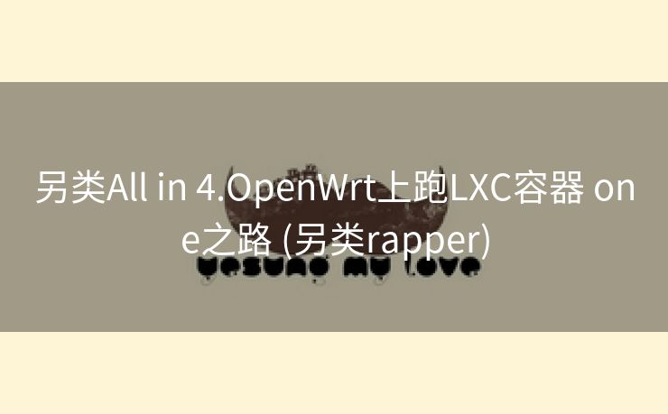 另类All in 4.OpenWrt上跑LXC容器 one之路 (另类rapper)