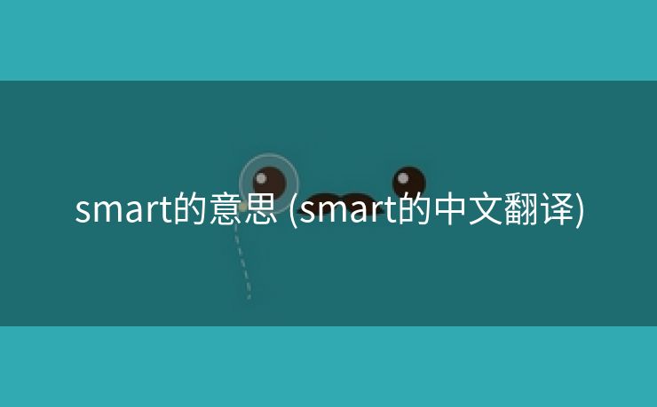 smart的意思 (smart的中文翻译)