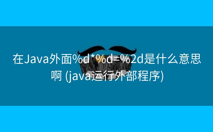 在Java外面%d*%d=%2d是什么意思啊 (java运行外部程序) 在Java外面%d*%d=%2d是什么意思啊 (java运行外部程序)
