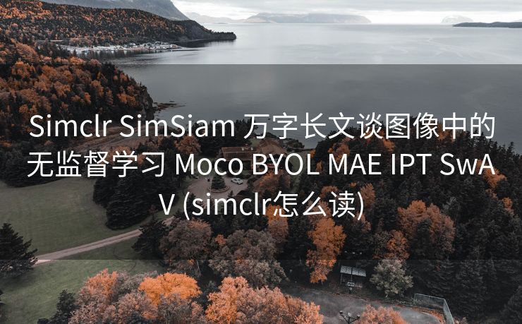 Simclr SimSiam 万字长文谈图像中的无监督学习 Moco BYOL MAE IPT SwAV (simclr怎么读) Simclr SimSiam 万字长文谈图像中的无监督学习 Moco BYOL MAE IPT SwAV (simclr怎么读)