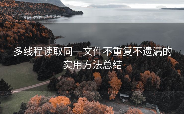 多线程读取同一文件不重复不遗漏的实用方法总结