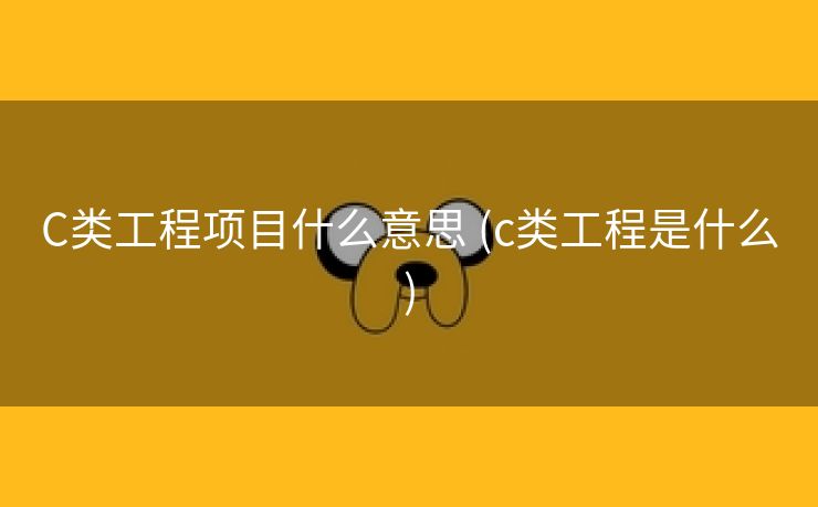 C类工程项目什么意思 (c类工程是什么)