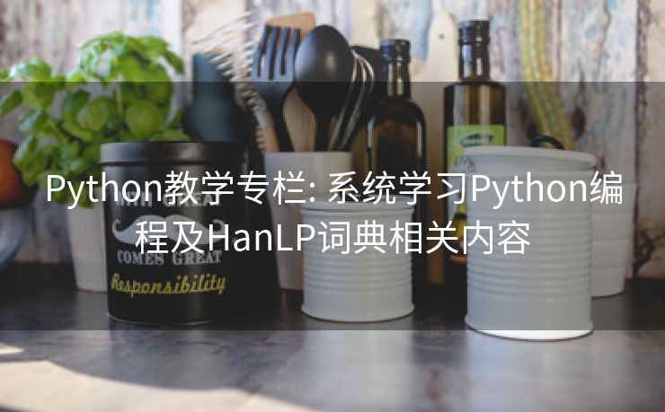Python教学专栏: 系统学习Python编程及HanLP词典相关内容