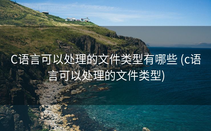 C语言可以处理的文件类型有哪些 (c语言可以处理的文件类型)