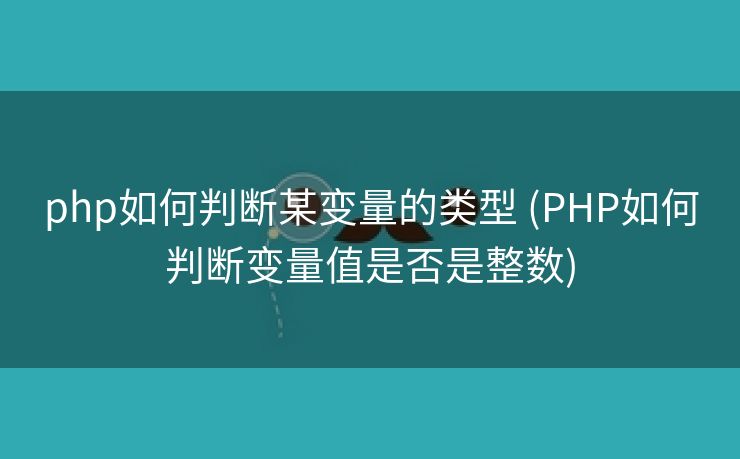 php如何判断某变量的类型 (PHP如何判断变量值是否是整数)