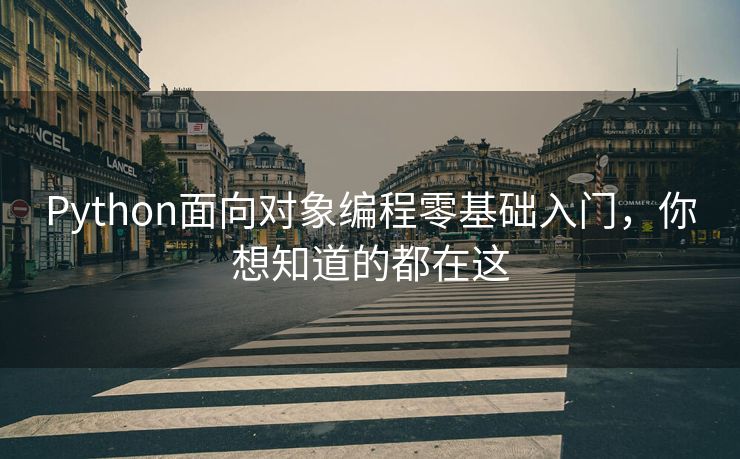 Python面向对象编程零基础入门，你想知道的都在这