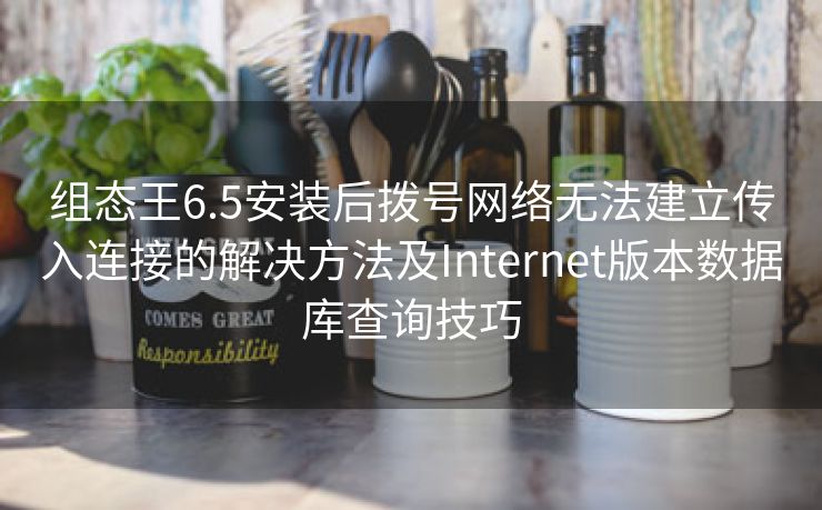 组态王6.5安装后拨号网络无法建立传入连接的解决方法及Internet版本数据库查询技巧