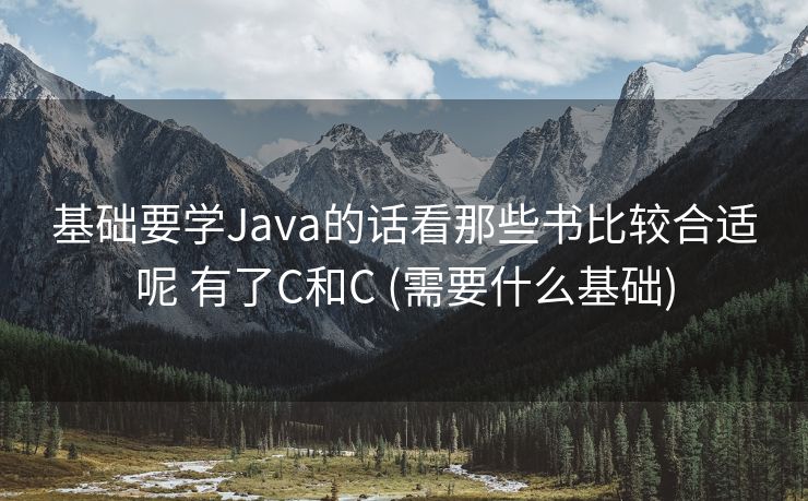 基础要学Java的话看那些书比较合适呢 有了C和C (需要什么基础)
