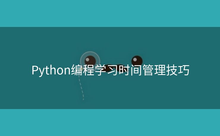 Python编程学习时间管理技巧