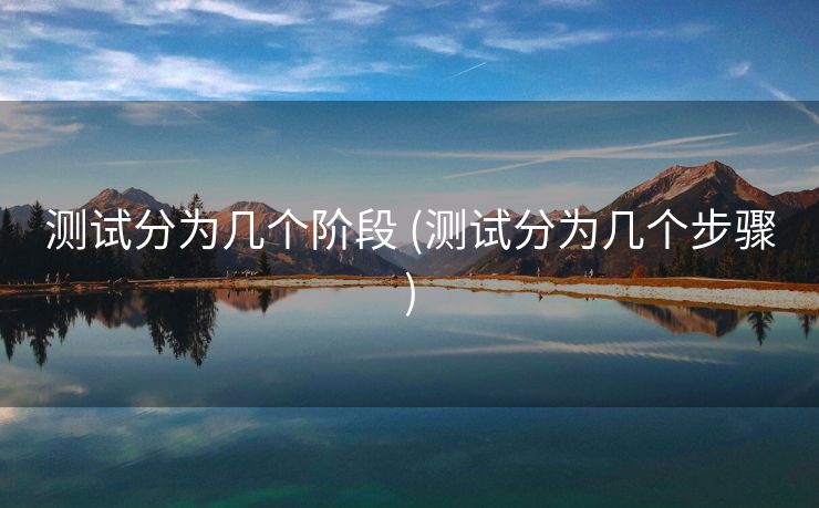 测试分为几个阶段 (测试分为几个步骤)