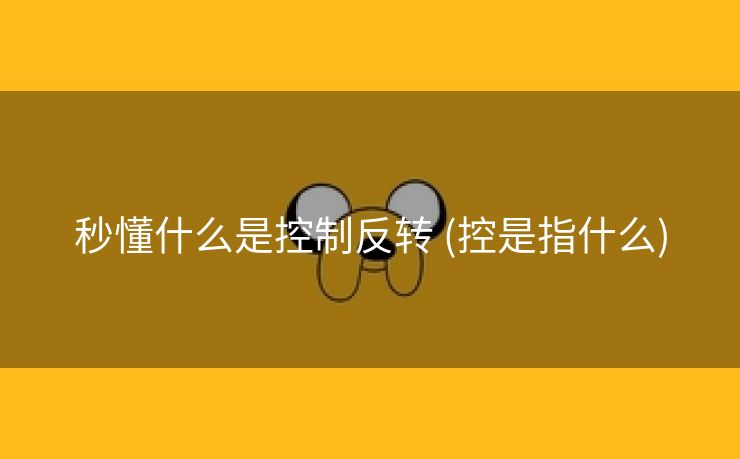 秒懂什么是控制反转 (控是指什么)
