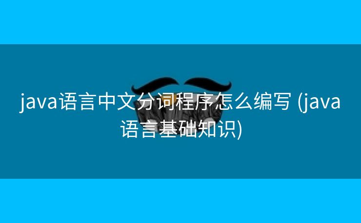 java语言中文分词程序怎么编写 (java语言基础知识)