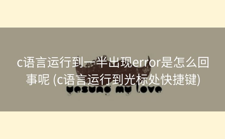 c语言运行到一半出现error是怎么回事呢 (c语言运行到光标处快捷键)