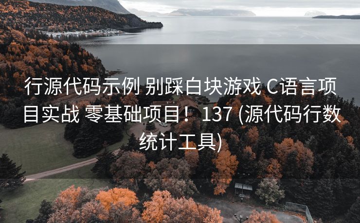 行源代码示例 别踩白块游戏 C语言项目实战 零基础项目！137 (源代码行数统计工具)
