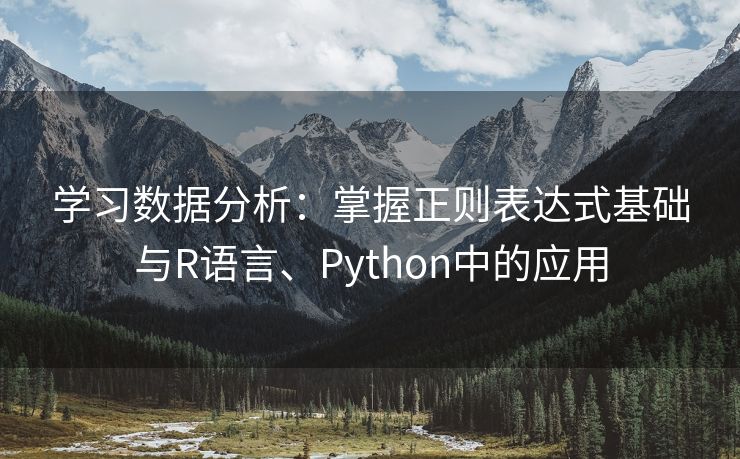 学习数据分析：掌握正则表达式基础与R语言、Python中的应用