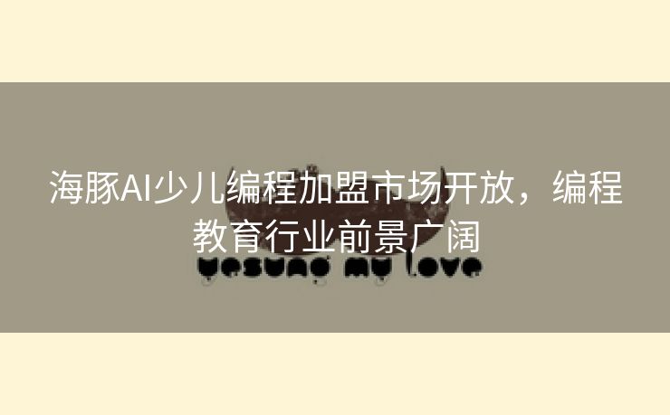 海豚AI少儿编程加盟市场开放，编程教育行业前景广阔