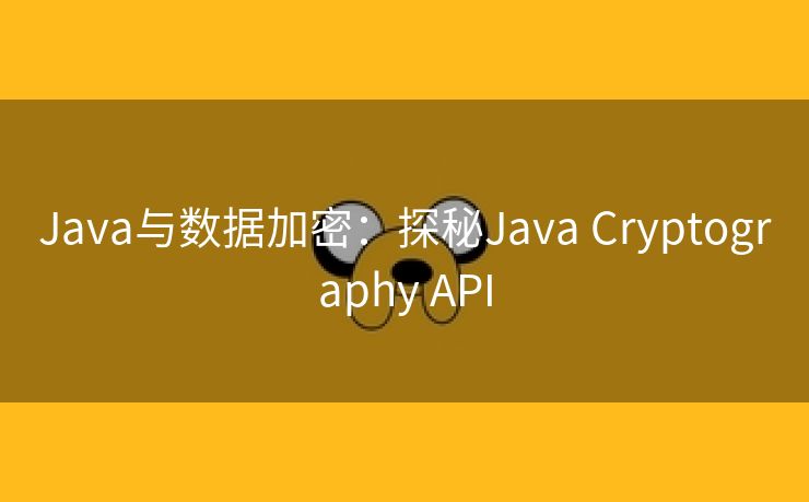 Java与数据加密：探秘Java Cryptography API