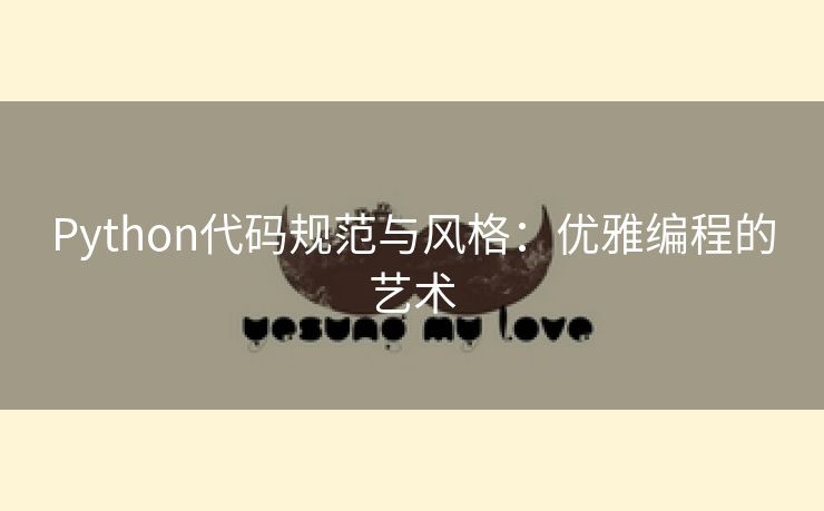 Python代码规范与风格：优雅编程的艺术