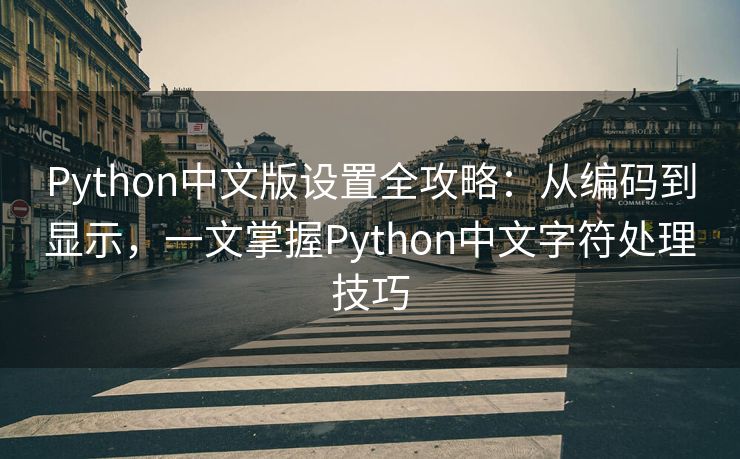 Python中文版设置全攻略：从编码到显示，一文掌握Python中文字符处理技巧
