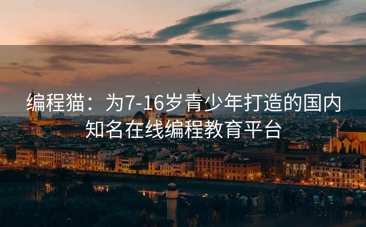 编程猫：为7-16岁青少年打造的国内知名在线编程教育平台
