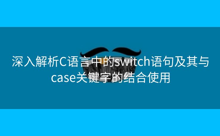 深入解析C语言中的switch语句及其与case关键字的结合使用