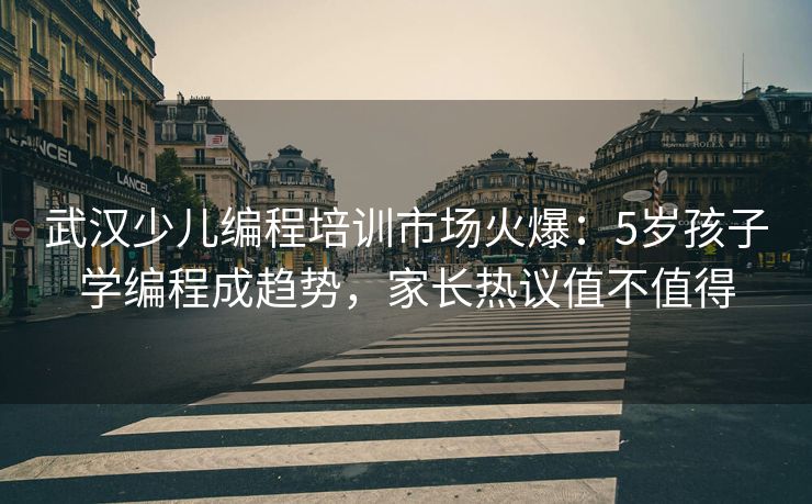 武汉少儿编程培训市场火爆：5岁孩子学编程成趋势，家长热议值不值得