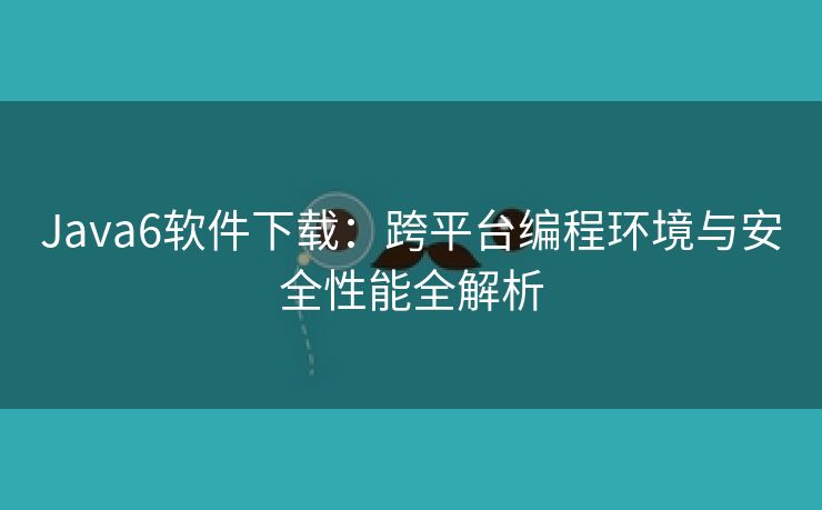 Java6软件下载：跨平台编程环境与安全性能全解析