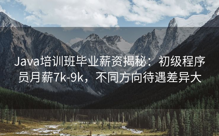 Java培训班毕业薪资揭秘：初级程序员月薪7k-9k，不同方向待遇差异大