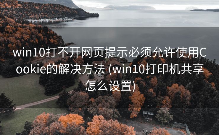win10打不开网页提示必须允许使用Cookie的解决方法 (win10打印机共享怎么设置)