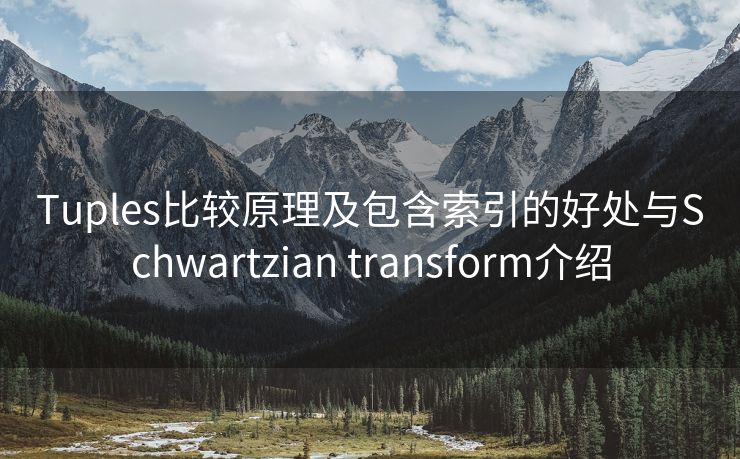Tuples比较原理及包含索引的好处与Schwartzian transform介绍