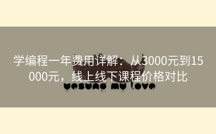 学编程一年费用详解：从3000元到15000元，线上线下课程价格对比