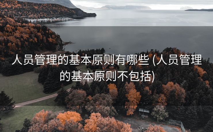 人员管理的基本原则有哪些 (人员管理的基本原则不包括)