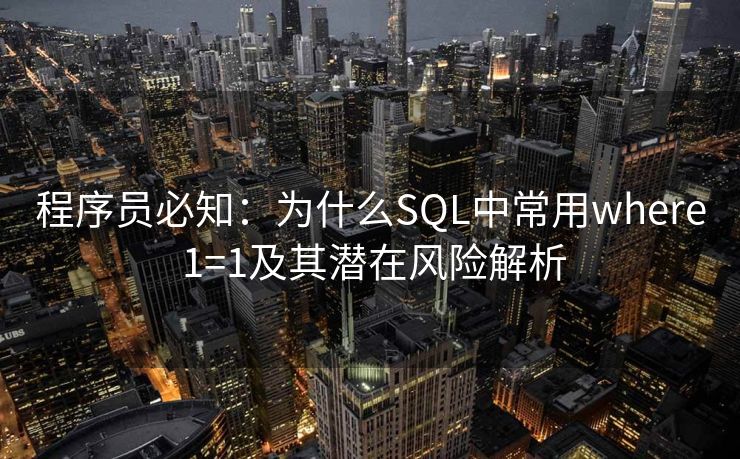 程序员必知：为什么SQL中常用where 1=1及其潜在风险解析