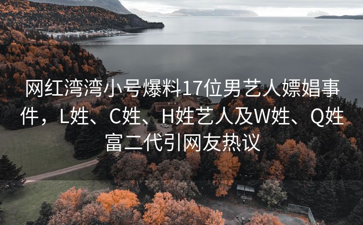 网红湾湾小号爆料17位男艺人嫖娼事件，L姓、C姓、H姓艺人及W姓、Q姓富二代引网友热议
