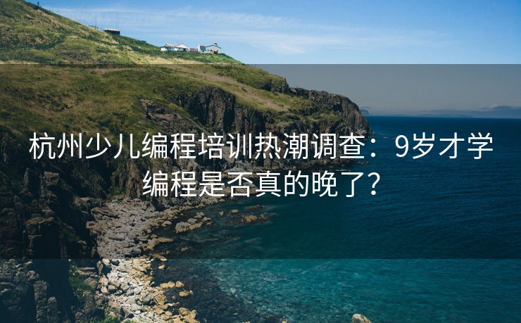 杭州少儿编程培训热潮调查:9岁才学编程是否真的晚了? 杭州少儿编程培训热潮调查:9岁才学编程是否真的晚了?